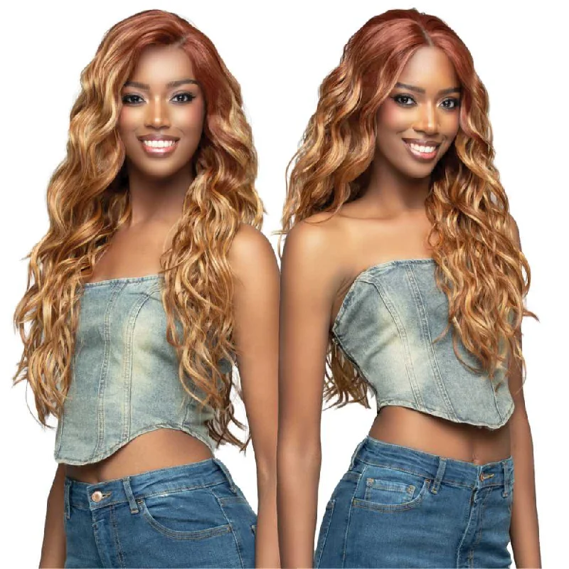 Colored wig in a vibrant pink color for a bold and eye - catching lookBobbi Boss 13x4 Glueless Lace Frontal Wig - MLF266 Alheri