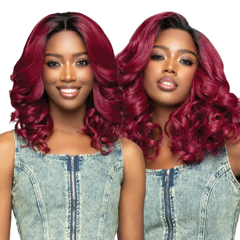 Colored wig with a pre - bleached knot for a natural - looking scalpBobbi Boss 13x4 Glueless Lace Frontal Wig - MLF267 Rowan