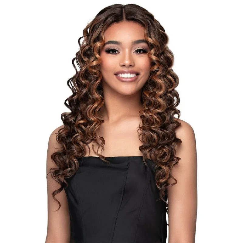 Colored wig with a 150 - density for a full and thick appearanceBobbi Boss Curly Edges HD Lace Front Wig - MLF712 Neriah