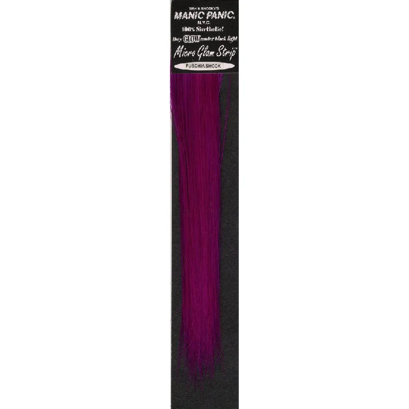 Colored wig with a pre - bleached knot for a natural - looking scalpFuschia Shock® 8" Micro Glam® Strips