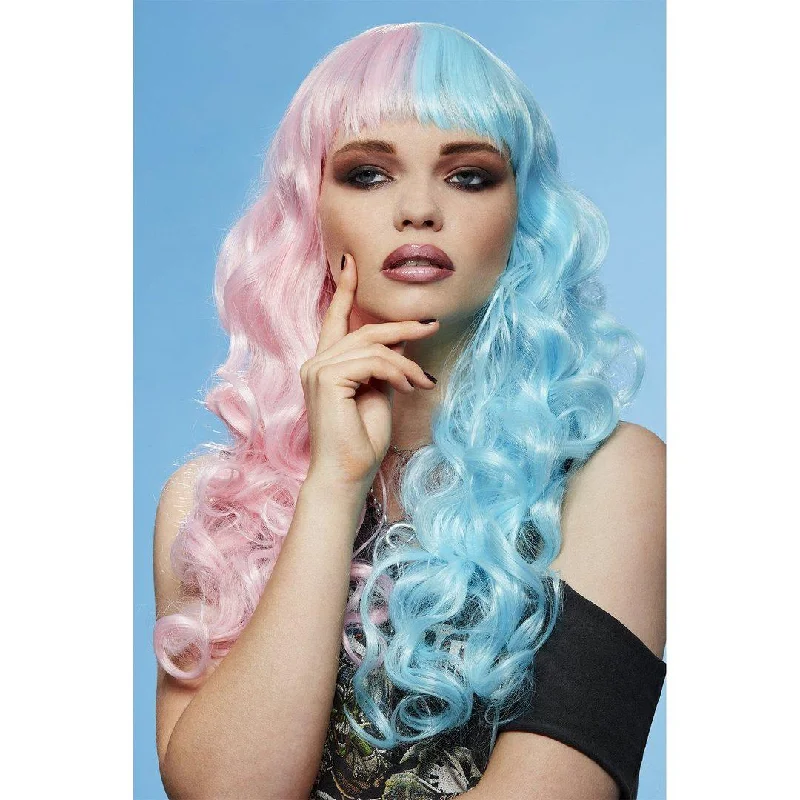 Colored wig with a silver - grey color for a trendy and cool - toned lookSiren™ Wig - Cotton Candy Angel™