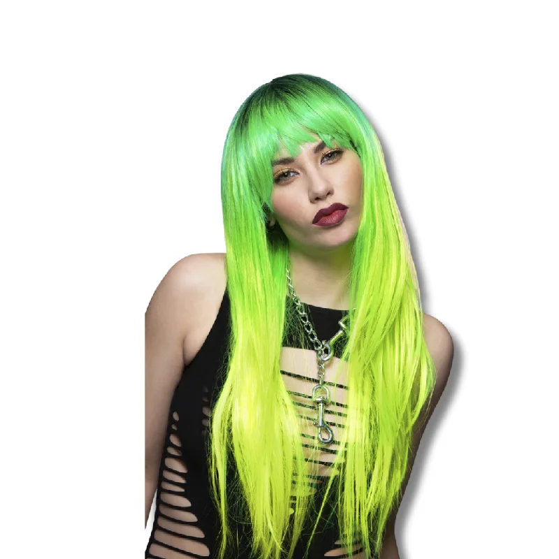 Colored wig with a straight texture for a sleek and minimalist lookDowntown Diva® Wig - Sunshine Super Lizard™