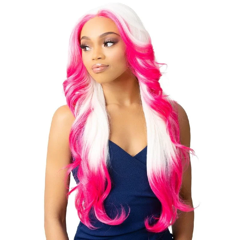 Colored wig in a vibrant pink color for a bold and eye - catching lookNutique BFF Collection Synthetic HD Lace Front Wig - Arabella