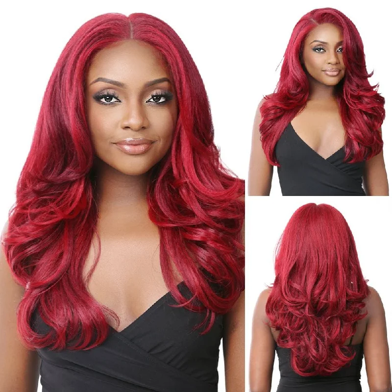 Colored wig with a pre - plucked hairline for a more natural lookNutique Glueless Lace Frontal Wig - Illuze 13x5 Lace Solmina