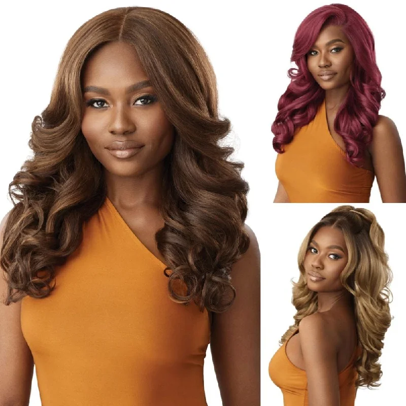 Colored wig with a pre - plucked hairline for a more natural lookOutre Airtied 13x6 HD Lace Frontal Wig - HHB-Dream Curls 20"