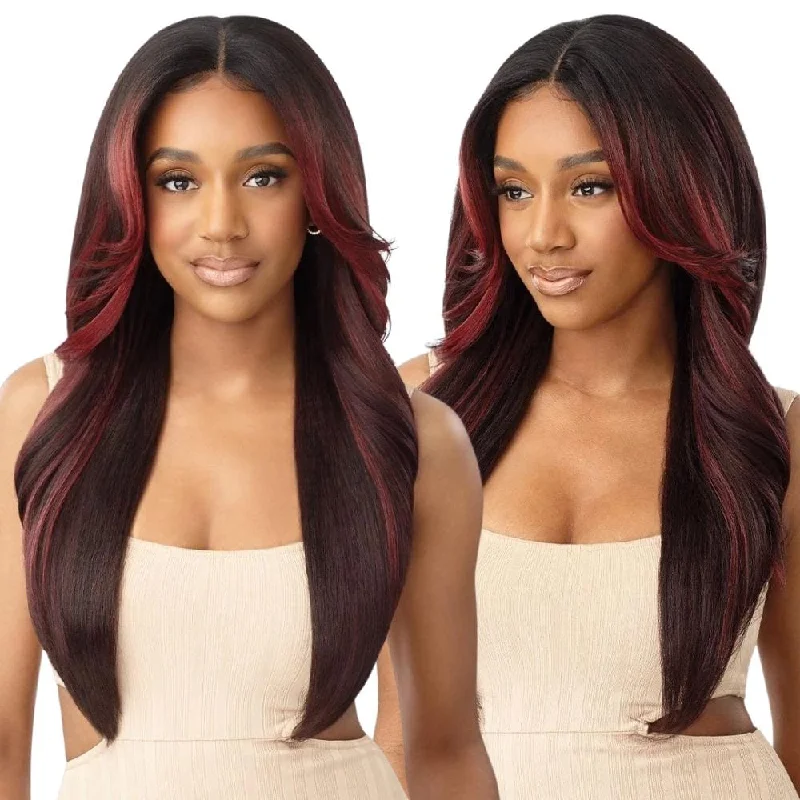 Human - hair colored wig for a natural and luxurious feelOutre Glueless HD Transparent Lace Front Wig - Lennox