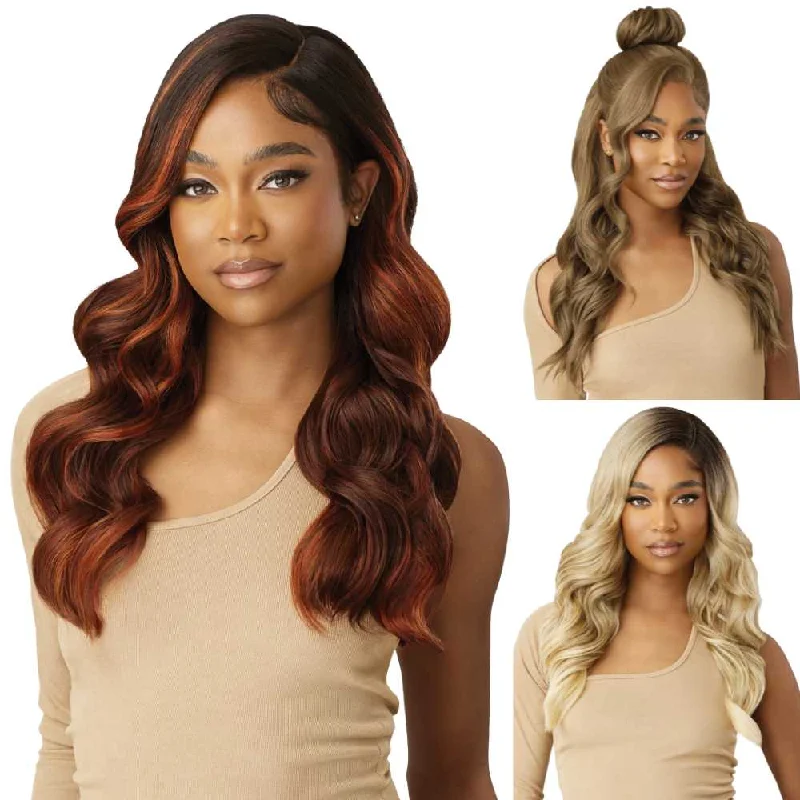 Colored wig with a side - part for a more flattering appearanceOutre Melted Hairline Synthetic Lace Front Wig - Elianne