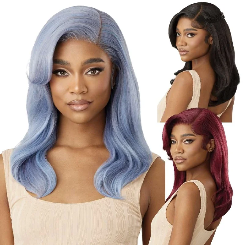 Colored wig with a natural - looking root for a more realistic lookOutre Melted Hairline Synthetic Lace Front Wig - Hali