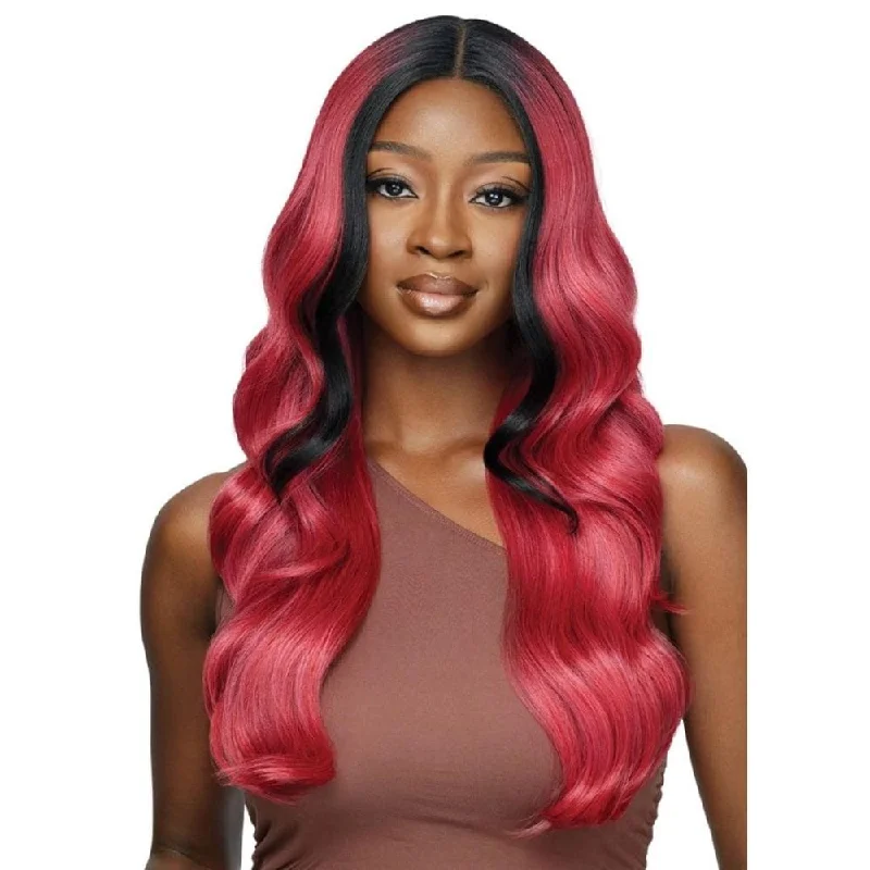 Colored wig with a wispy fringe for a soft and feminine lookOutre Synthetic Color Bomb Lace Front Wig - Honor