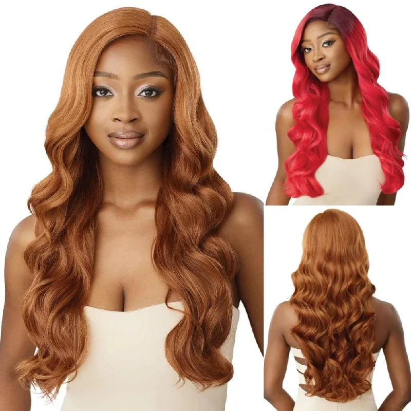 Colored wig with a pre - bleached knot for a natural - looking scalpOutre Synthetic Gluless Lace Front Wig - Rosanna