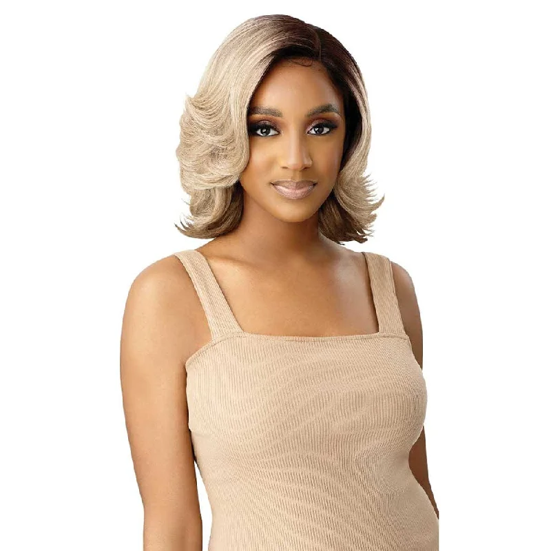 Colored wig with a middle - part for a classic and elegant styleOutre Synthetic HD Transparent Lace Front Wig - Alistar