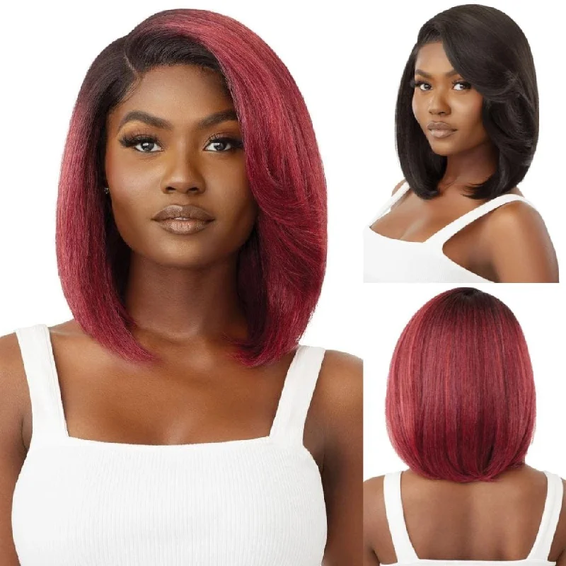 Colored wig with a straight texture for a sleek and minimalist lookOutre Synthetic SleekLay Part Lace Front Wig - Rudy