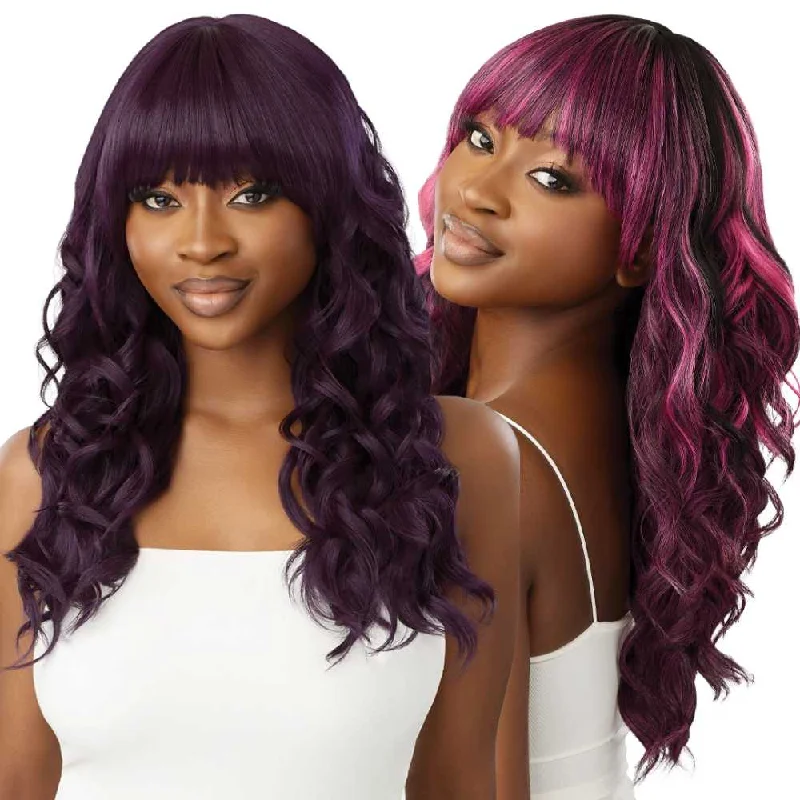 Colored wig with a wavy texture for a beachy and fun lookOutre Wigpop Style Selects Synthetic Full Wig - Kerana