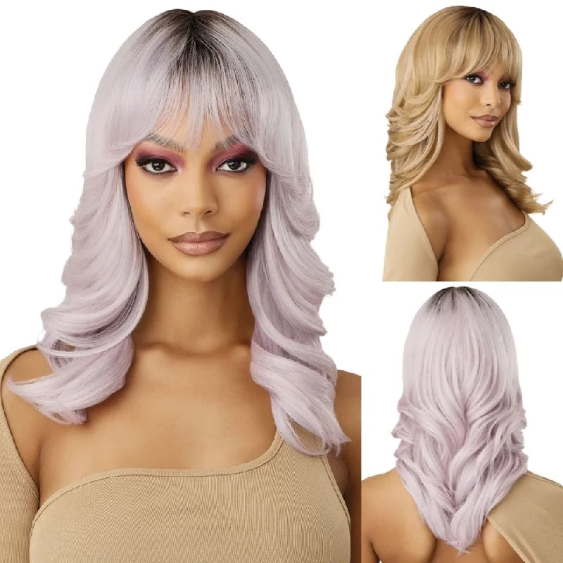 Adjustable - cap colored wig for a comfortable fitOutre Wigpop Style Selects Synthetic Full Wig - Elin