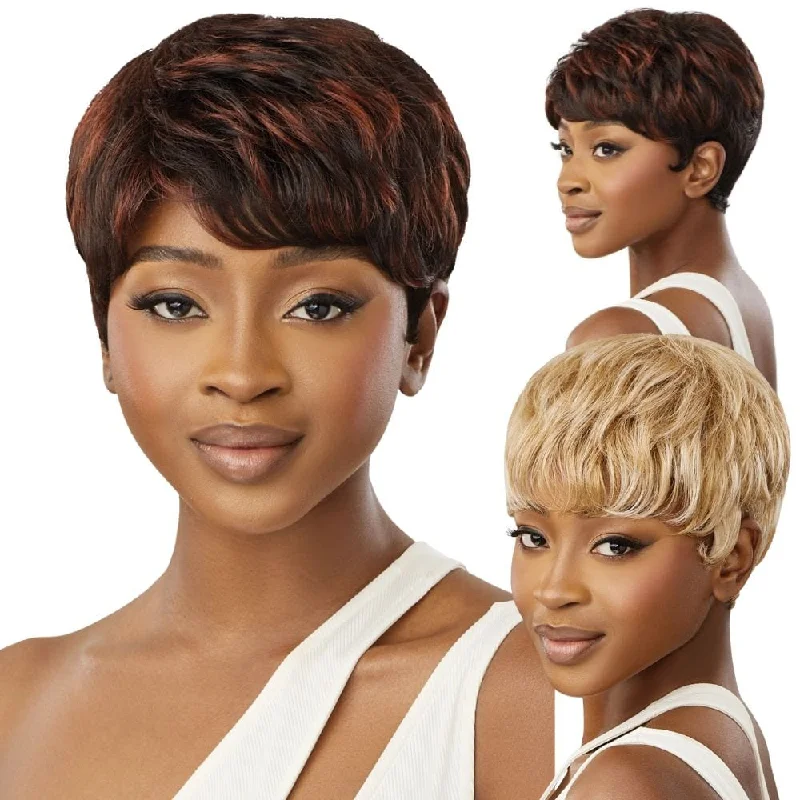 Colored wig with a middle - part for a classic and elegant styleOutre Wigpop Synthetic Full Wig - Ivan