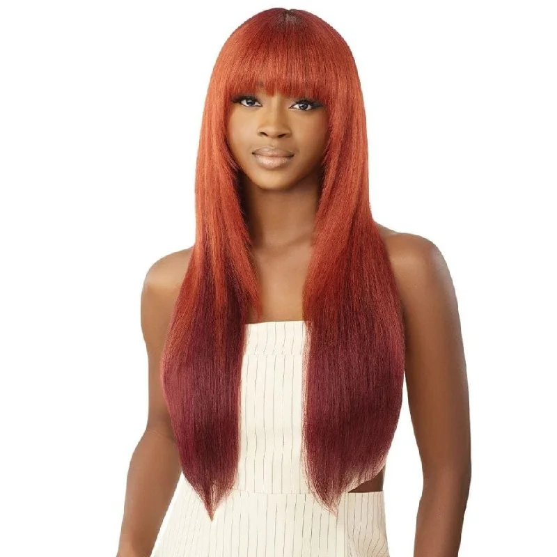 Colored wig with a purple - violet shade for a regal and elegant lookOutre Wigpop Synthetic Full Wig - Marilee