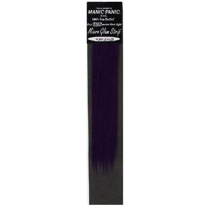 Colored wig with a wispy fringe for a soft and feminine lookPurple Haze® 8" Micro Glam® Strips