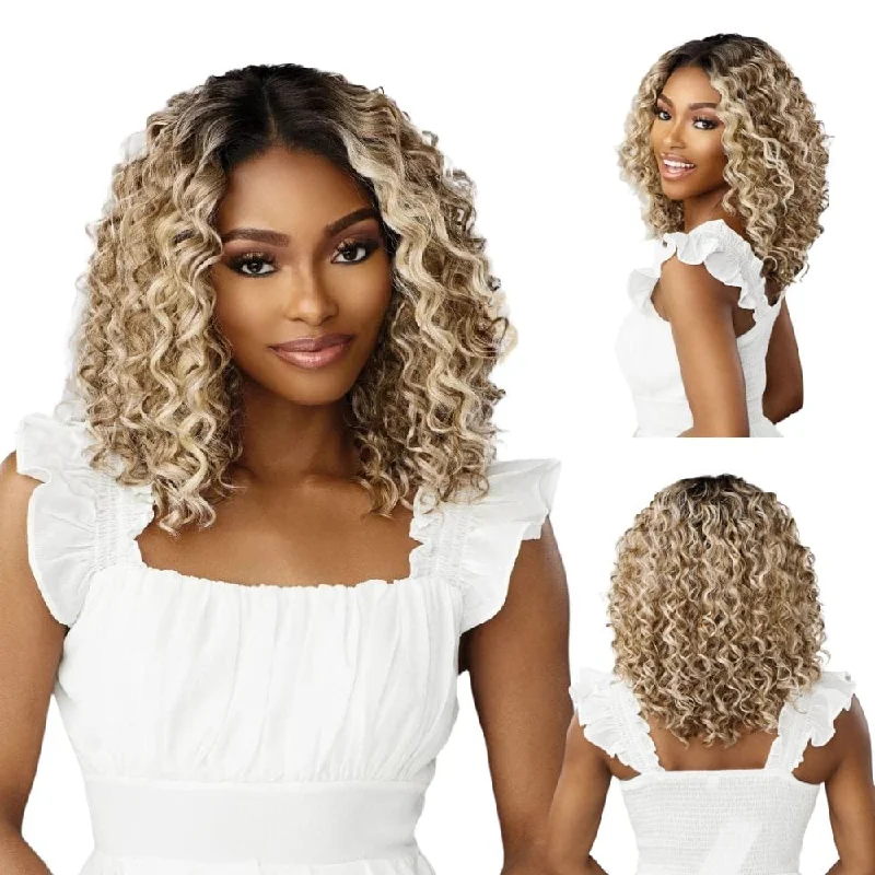 Colored wig with a red - orange hue for a warm and energetic lookSensationnel Dashly Synthetic Lace Front Wig - Lace Unit 46