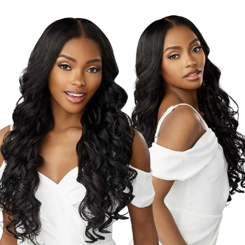 Colored wig with a pre - plucked hairline for a more natural lookSensationnel Glueless Bare Luxe Lace Wig - 13x6 Unit 13