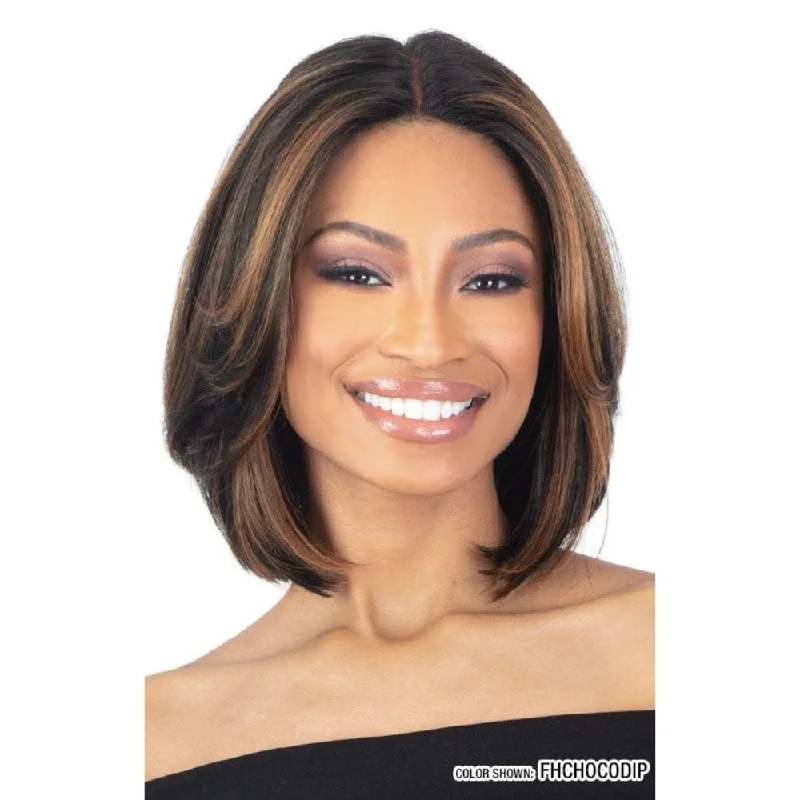 Colored wig with a red - orange hue for a warm and energetic lookShanke-N-Go Organique HD Lace Front Wig - Desire