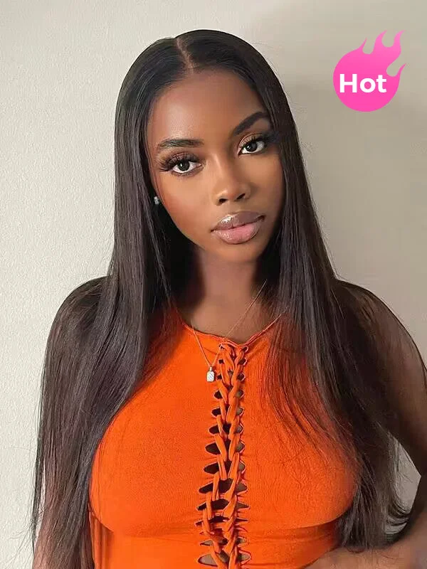 Lace wig with a silk - base cap for a comfortable and smooth feelCurlyMe Pre Bleached 13x4 Pre Cut HD Lace Wear Go Glueless Wig Human Hair Wigs