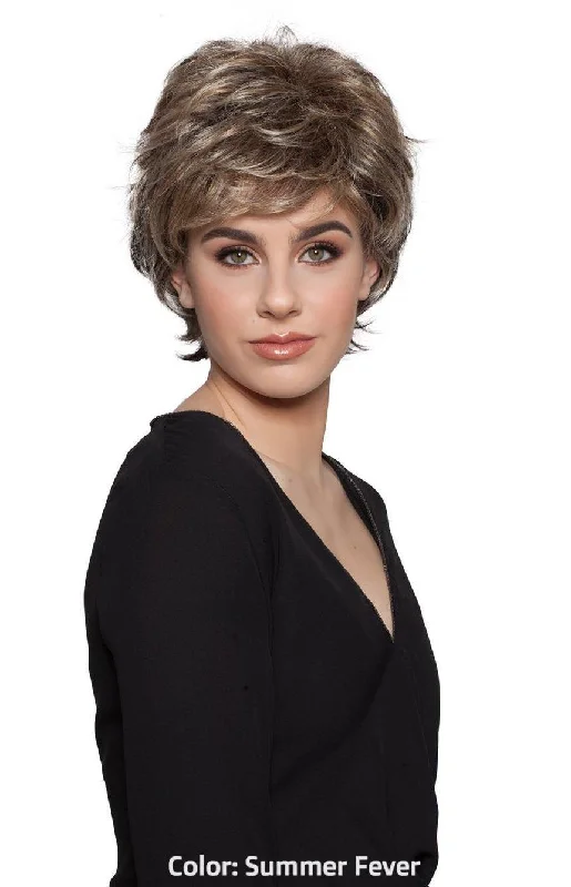 Bob wig with a curly fringe for a playful and youthful vibe508 Felicity by WigPro: Synthetic Wig