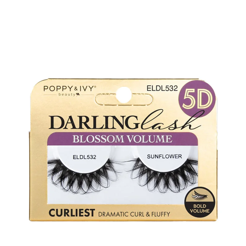 Lace wig with a 200 - density for a full and thick appearanceABSOLUTE NEW YORK Poppy & Ivy 5D Darling Multi Dimensional Lashes SUNFLOWER #ELDL532