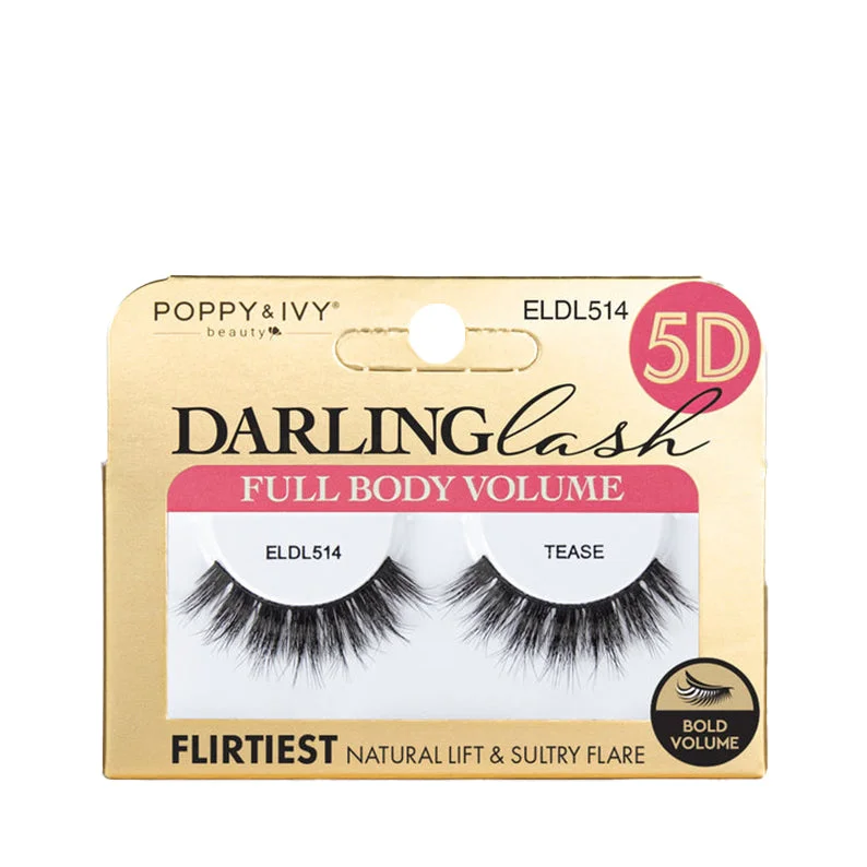 Full - lace wig with a natural - looking hairline for a seamless appearanceABSOLUTE NEW YORK Poppy & Ivy 5D Darling Multi Dimensional Lashes TEASE #ELDL514