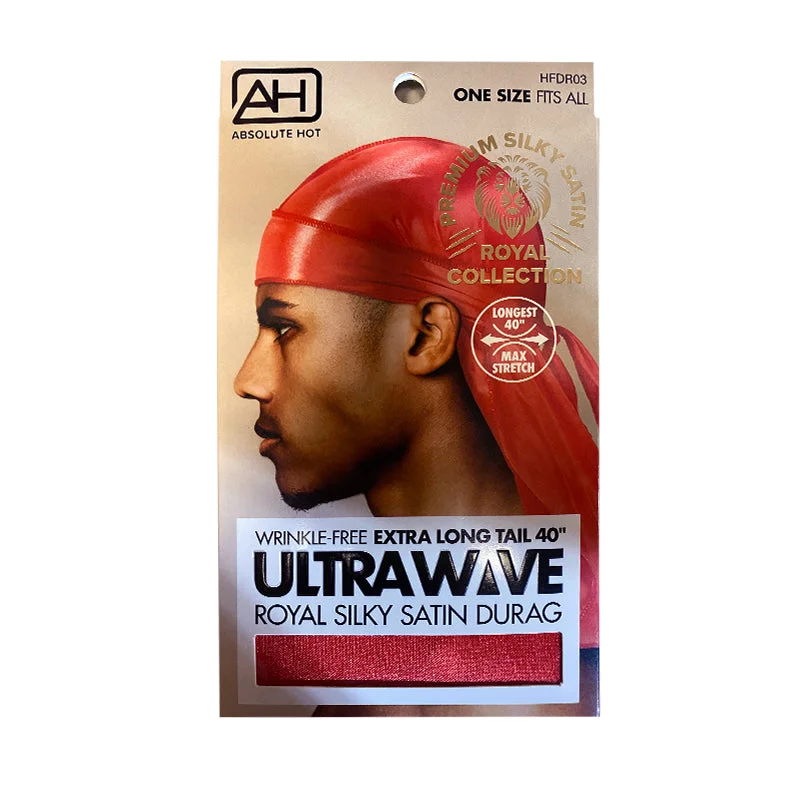 Lace wig with a side - swept bang for a sophisticated lookABSOLUTE NEW YORK Utra Wave Silky Durag [RED] #HFDR03