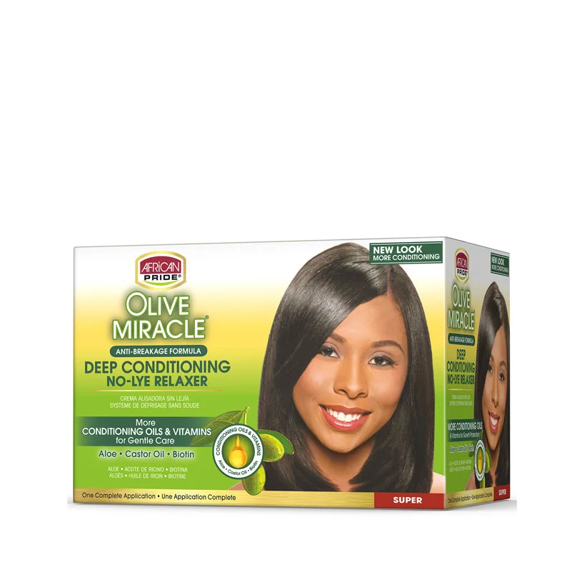 Lace wig with a middle - part for a classic and elegant styleAFRICAN PRIDE Olive Miracle Deep Conditioning Anti-Breakage No-lye Relaxer Kit [SUPER]