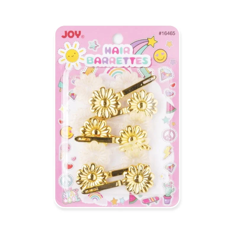 Lace wig with a middle - part for a classic and elegant styleANNIE Joy Hair Barrettes Daisy 12ct [ASSORTED GOLD] #16465