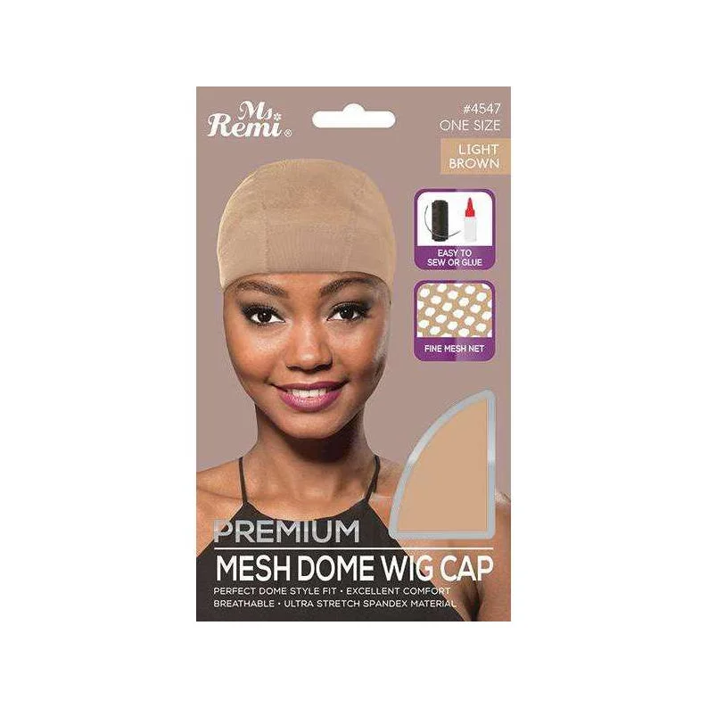 Lace wig with a straight texture for a sleek and minimalist lookANNIE Ms. Remi Mesh Dome Wig Cap [LIGHT BROWN] #04547