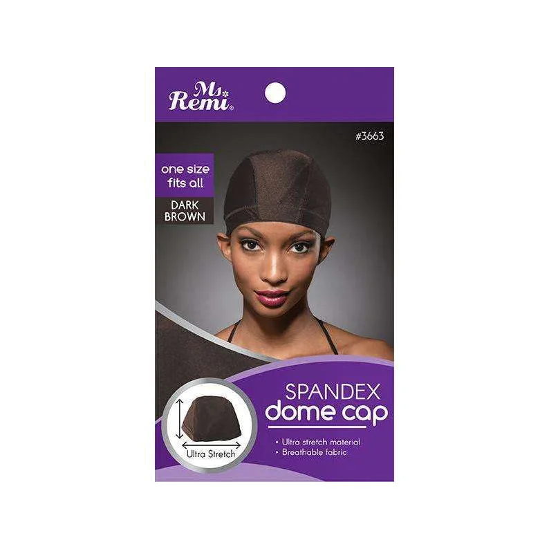 Lace wig with a natural - looking root for a more realistic lookANNIE MS. REMI Spandex Dome Cap [DARK BROWN] #03663