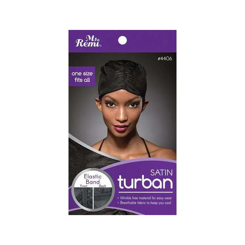 Lace wig with a wispy fringe for a soft and feminine lookANNIE MS. REMI Satin Turban [ASSORTED COLOR] #04406