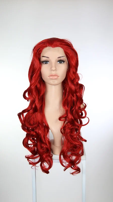 Lace wig with a 200 - density for a full and thick appearanceAva Fire Red - Natural Plus Series