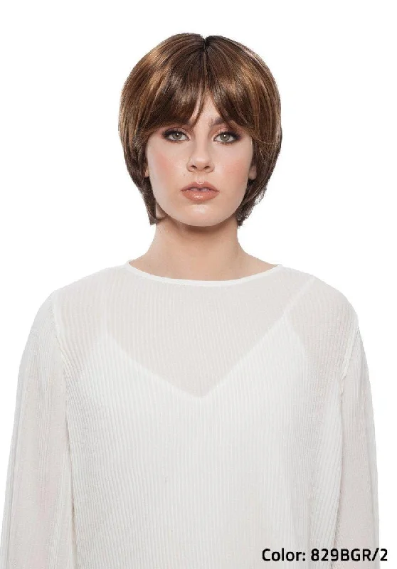 Bob wig with a curly fringe for a playful and youthful vibeBA533 Veronica by WigPro | Bali Synthetic Wig