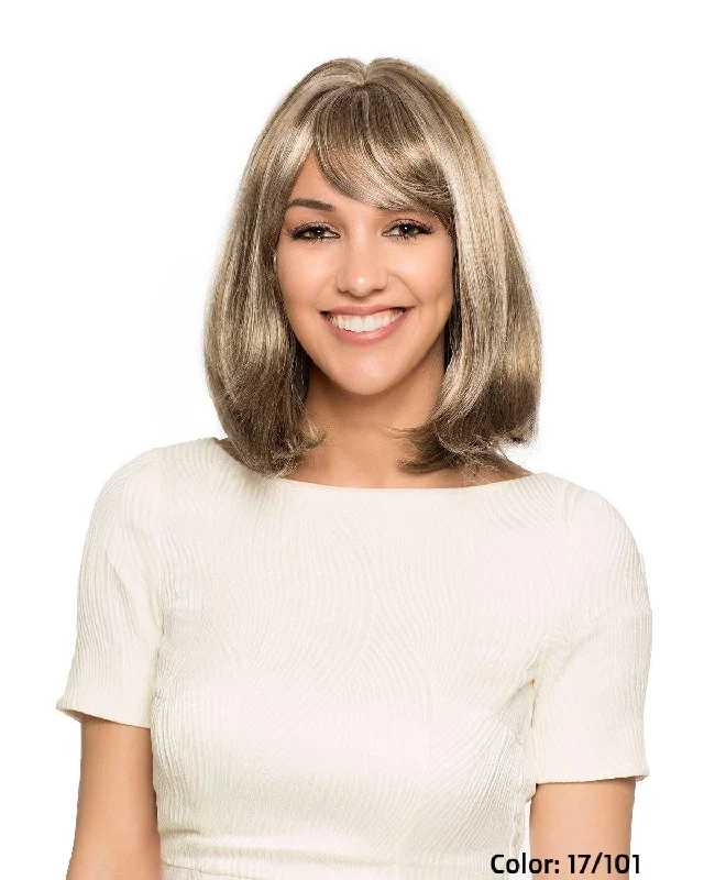 Bob wig with a balayage effect for a natural - looking color transitionBA605 Zoey by WigPro | Bali Synthetic Wig | Clearance Sale