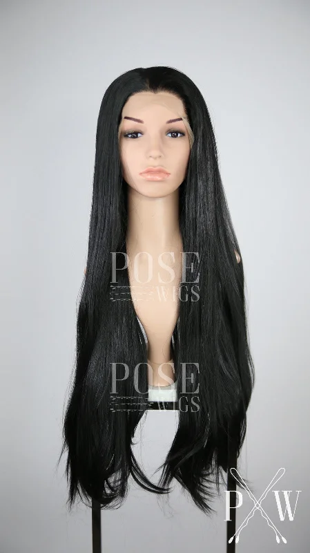 Full - lace wig with a natural - looking hairline for a seamless appearanceBloom Midnight Black - Natural Plus Series