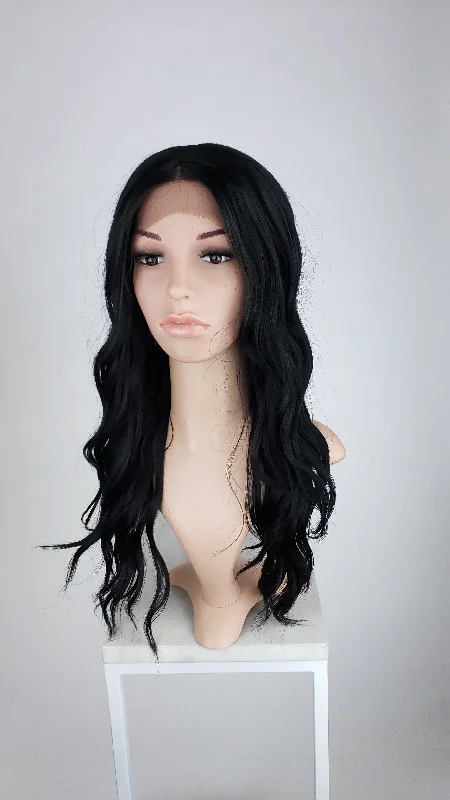 Lace wig with a middle - part for a classic and elegant styleCharlotte Midnight Black - Natural