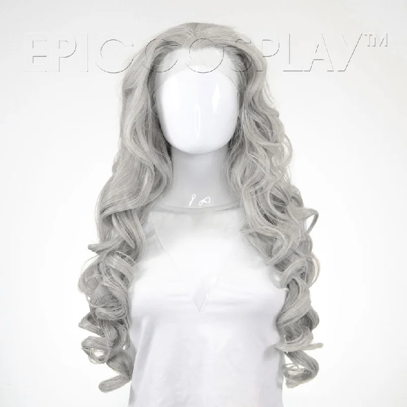 Lace wig with a wispy fringe for a soft and feminine lookDaphne Lacefront - Silver Grey Wig