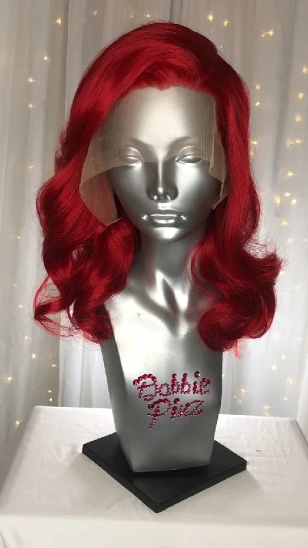 Lace wig with a straight texture for a sleek and minimalist look"Doris" - Bright Red