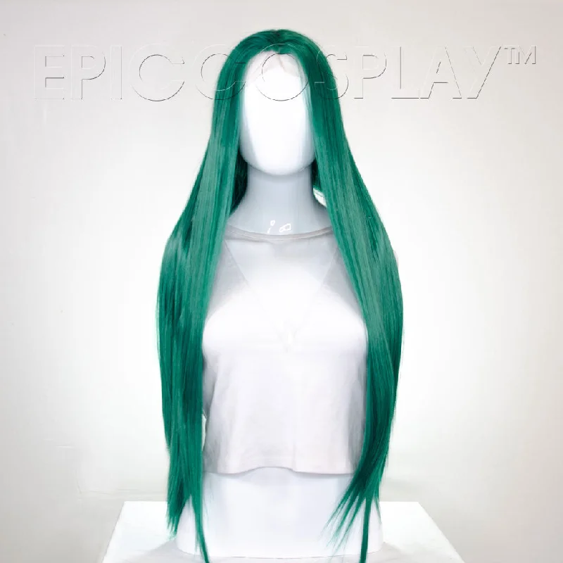 Lace wig with a curly texture for a bold and stylish choiceEros Lacefront - Emerald Green Wig