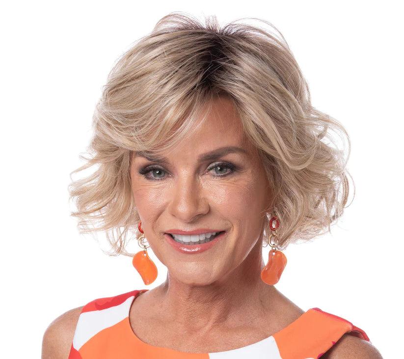 Bob wig with a wavy texture for a beachy lookCasusally Chic Large Wig by Toni Brattin | Heat Friendly Synthetic (Basic Cap)