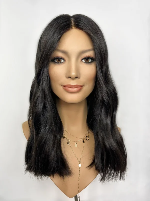 Adjustable - cap bob wig for a comfortable fitHighline Lace Top Wig, "Natural Soft Black" (R1697)