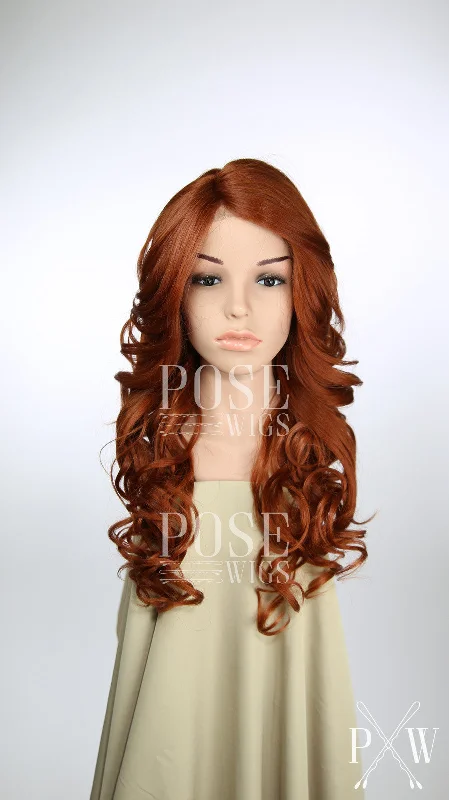 Lace wig with a side - part for a more flattering lookIcon Bold Red - Natural