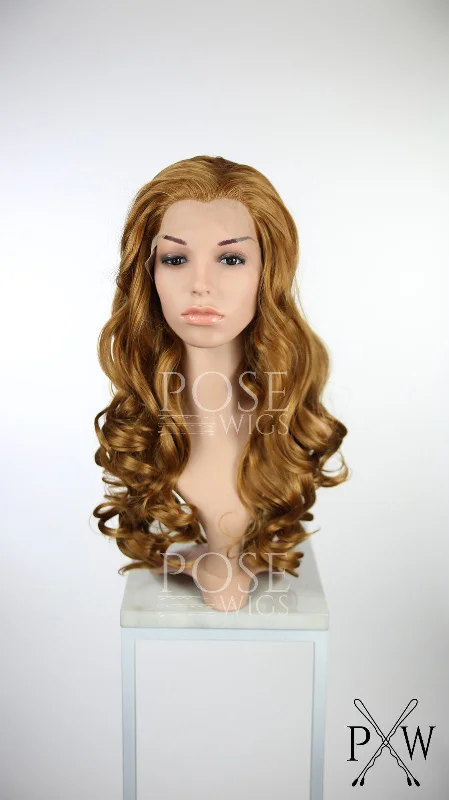 Lace wig with a honey - blonde color for a warm and sunny appearanceKat Copper Blonde - Natural Plus