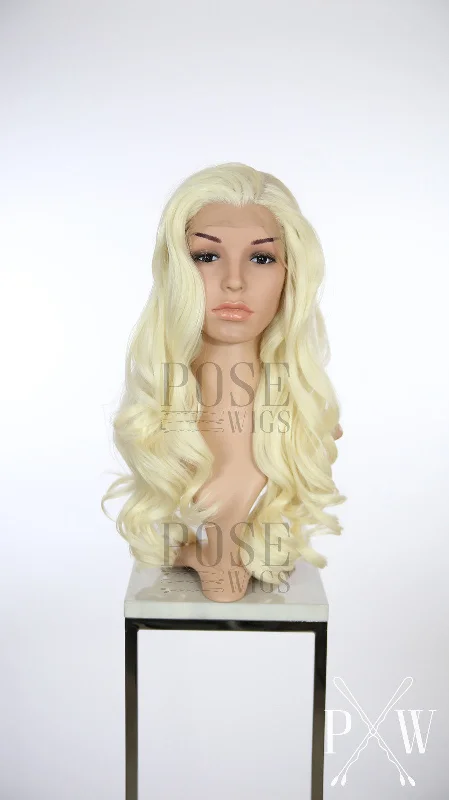 Lace wig with a straight texture for a sleek and minimalist lookKat Crystal Blonde - Natural Plus