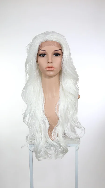 Lace wig with a honey - blonde color for a warm and sunny appearanceKim Winter White - Natural Series