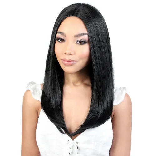 Lace wig with a 13x4 lace frontal for a wide - parting areaLDP-Fine18 Synthetic Deep Part Lace Wig by Motown Tress