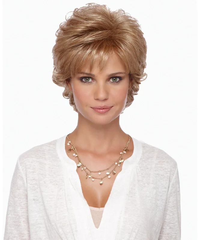 Bob wig with a curly fringe for a playful and youthful vibeMandy Pure Stretch Cap Wig by Estetica